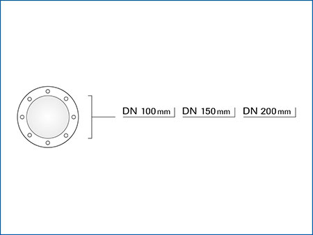 dimensões de medição de maxxflow processam sólidos